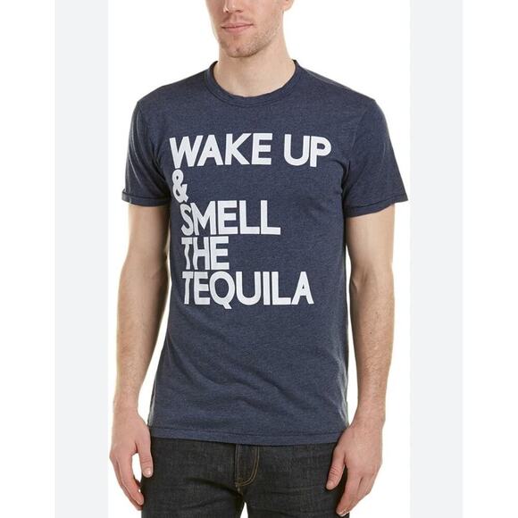 Chaser Graphic Tee Wake Up & Smell The Tequila Navy Blue NWT Size Large - Picture 1 of 8